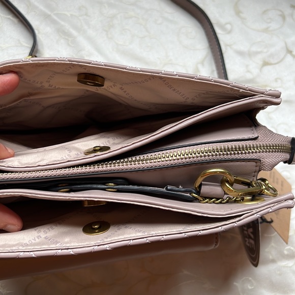 NWT STEVE MADDEN BELIAN Crossbody Bag Quilted 2PC🌹🌹 - Picture 11 of 17